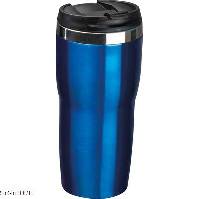 DOUBLE WALL STAINLESS STEEL METAL DRINK BOTTLE in Blue