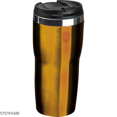 DOUBLE WALL STAINLESS STEEL METAL DRINK BOTTLE in Gold