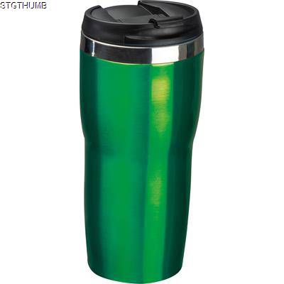 DOUBLE WALL STAINLESS STEEL METAL DRINK BOTTLE in Green