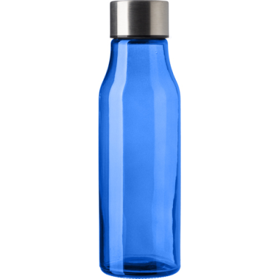 GLASS AND STAINLESS STEEL METAL BOTTLE (500ML) in Light Blue