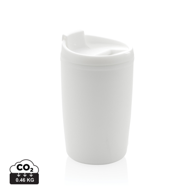 GRS RECYCLED PP TUMBLER with Flip Lid in White