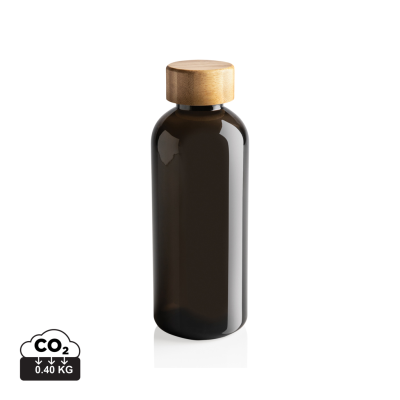 GRS RPET BOTTLE with FSC Bamboo Lid in Black