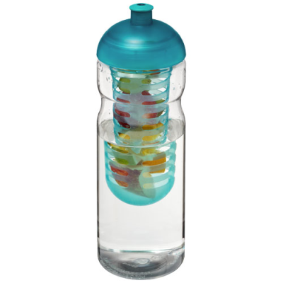 H2O ACTIVE® BASE 650 ML DOME LID SPORTS BOTTLE & INFUSER in Clear Transparent & Aqua Blue