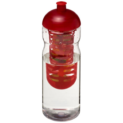 H2O ACTIVE® BASE 650 ML DOME LID SPORTS BOTTLE & INFUSER in Clear Transparent & Red