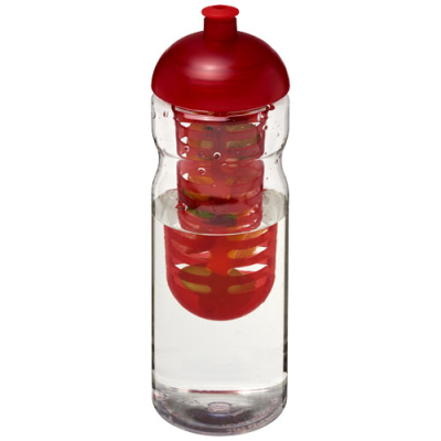 H2O ACTIVE® BASE 650 ML DOME LID SPORTS BOTTLE & INFUSER in Transparent & Red