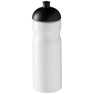 H2O ACTIVE® BASE 650 ML DOME LID SPORTS BOTTLE in White & Solid Black