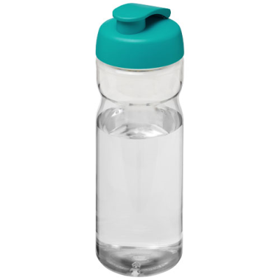 H2O ACTIVE® BASE 650 ML FLIP LID SPORTS BOTTLE in Clear Transparent & Aqua Blue