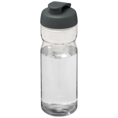 H2O ACTIVE® BASE 650 ML FLIP LID SPORTS BOTTLE in Clear Transparent & Grey