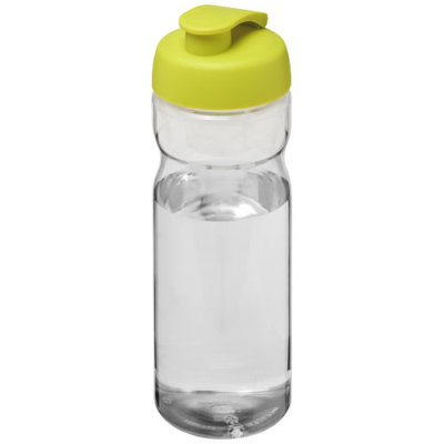 H2O ACTIVE® BASE 650 ML FLIP LID SPORTS BOTTLE in Clear Transparent & Lime