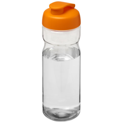 H2O ACTIVE® BASE 650 ML FLIP LID SPORTS BOTTLE in Clear Transparent & Orange