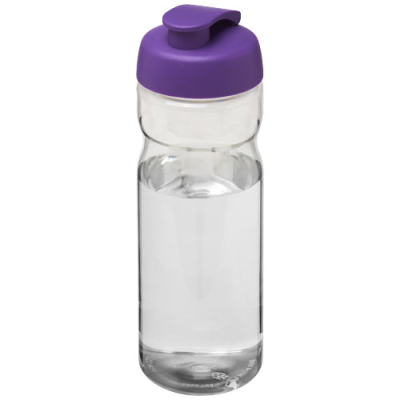 H2O ACTIVE® BASE 650 ML FLIP LID SPORTS BOTTLE in Clear Transparent & Purple