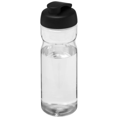 H2O ACTIVE® BASE 650 ML FLIP LID SPORTS BOTTLE in Clear Transparent & Solid Black