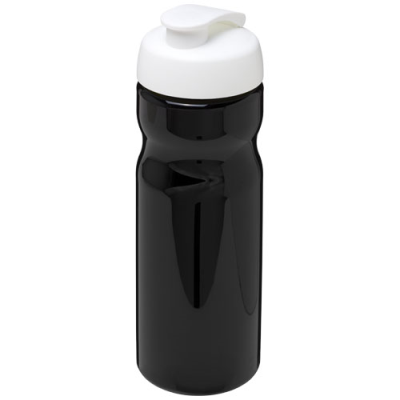 H2O ACTIVE® BASE 650 ML FLIP LID SPORTS BOTTLE in Solid Black & White