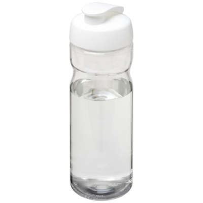 H2O ACTIVE® BASE 650 ML FLIP LID SPORTS BOTTLE in Transparent & White