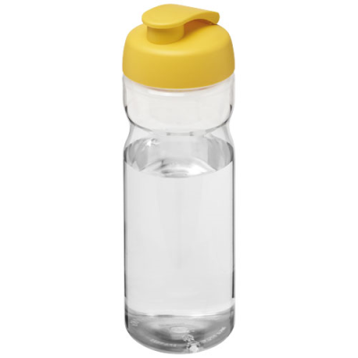 H2O ACTIVE® BASE 650 ML FLIP LID SPORTS BOTTLE in Transparent & Yellow