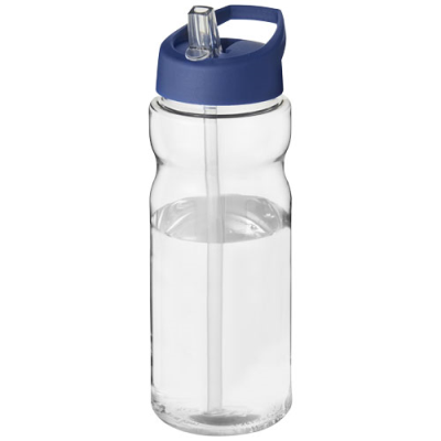 H2O ACTIVE® BASE 650 ML SPOUT LID SPORTS BOTTLE in Clear Transparent & Blue