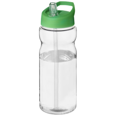 H2O ACTIVE® BASE 650 ML SPOUT LID SPORTS BOTTLE in Clear Transparent & Green