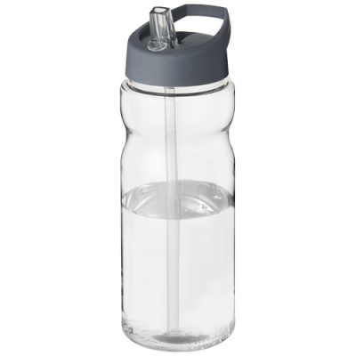 H2O ACTIVE® BASE 650 ML SPOUT LID SPORTS BOTTLE in Clear Transparent & Storm Grey