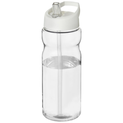 H2O ACTIVE® BASE 650 ML SPOUT LID SPORTS BOTTLE in Clear Transparent & White