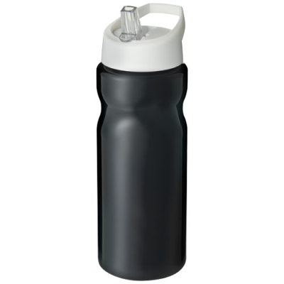 H2O ACTIVE® BASE 650 ML SPOUT LID SPORTS BOTTLE in Solid Black & White