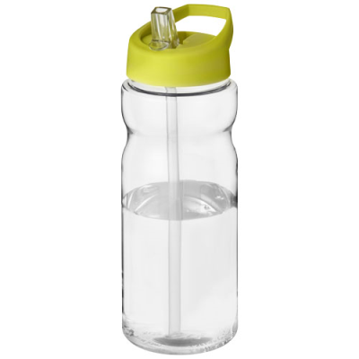 H2O ACTIVE® BASE 650 ML SPOUT LID SPORTS BOTTLE in Transparent & Lime