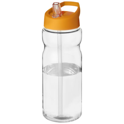 H2O ACTIVE® BASE 650 ML SPOUT LID SPORTS BOTTLE in Transparent & Orange