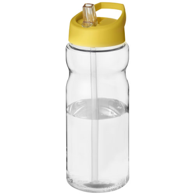 H2O ACTIVE® BASE 650 ML SPOUT LID SPORTS BOTTLE in Transparent & Yellow