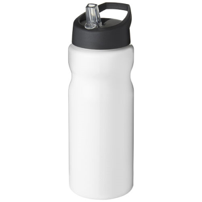 H2O ACTIVE® BASE 650 ML SPOUT LID SPORTS BOTTLE in White & Solid Black