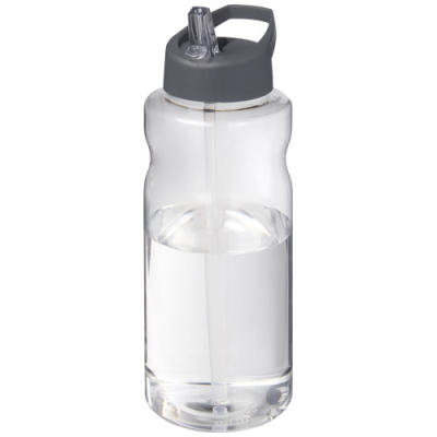 H2O ACTIVE® BIG BASE 1 LITRE SPOUT LID SPORTS BOTTLE in Grey