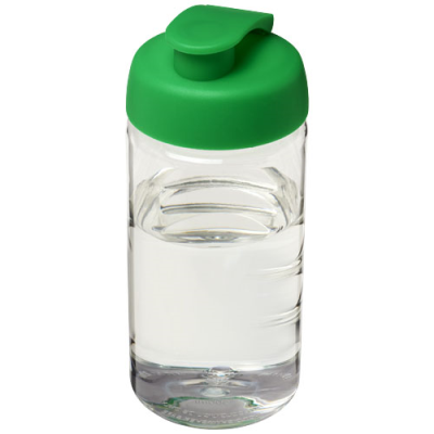 H2O ACTIVE® BOP 500 ML FLIP LID SPORTS BOTTLE in Clear Transparent & Green