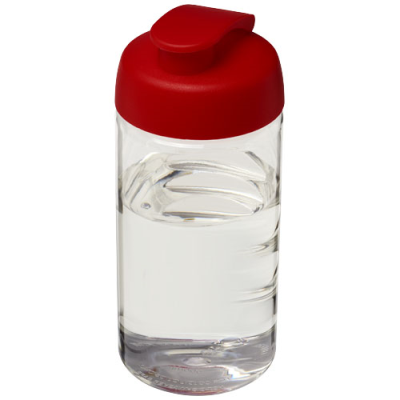 H2O ACTIVE® BOP 500 ML FLIP LID SPORTS BOTTLE in Clear Transparent & Red