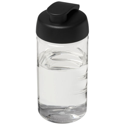 H2O ACTIVE® BOP 500 ML FLIP LID SPORTS BOTTLE in Clear Transparent & Solid Black