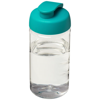 H2O ACTIVE® BOP 500 ML FLIP LID SPORTS BOTTLE in Transparent & Aqua Blue