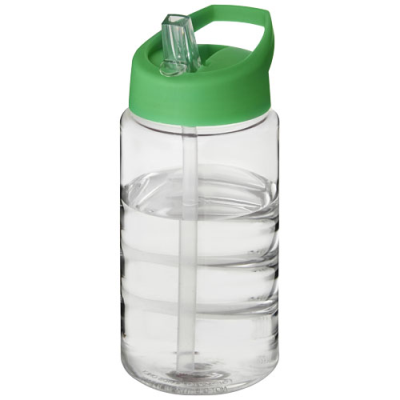H2O ACTIVE® BOP 500 ML SPOUT LID SPORTS BOTTLE in Clear Transparent & Green