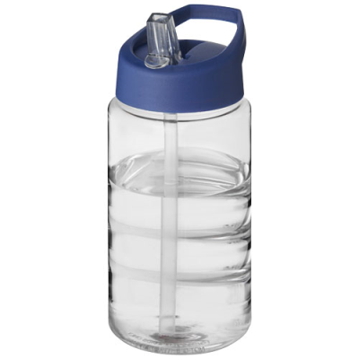 H2O ACTIVE® BOP 500 ML SPOUT LID SPORTS BOTTLE in Transparent & Blue