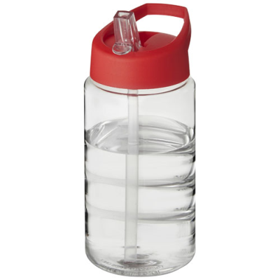 H2O ACTIVE® BOP 500 ML SPOUT LID SPORTS BOTTLE in Transparent & Red