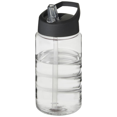 H2O ACTIVE® BOP 500 ML SPOUT LID SPORTS BOTTLE in Transparent & Solid Black