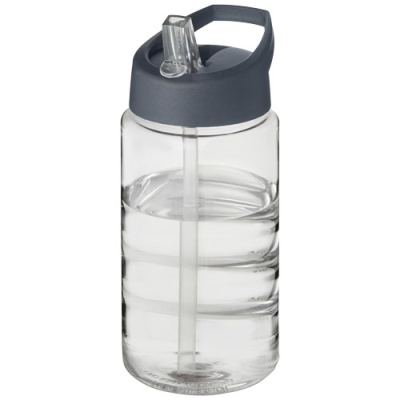 H2O ACTIVE® BOP 500 ML SPOUT LID SPORTS BOTTLE in Transparent & Storm Grey