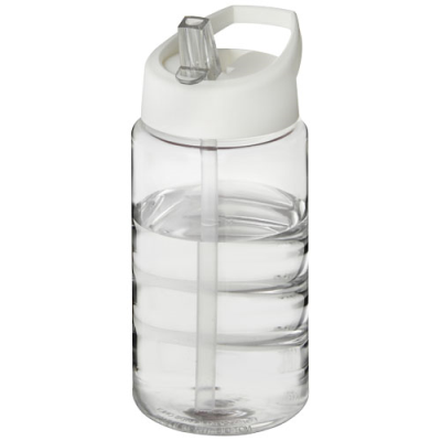 H2O ACTIVE® BOP 500 ML SPOUT LID SPORTS BOTTLE in Transparent & White