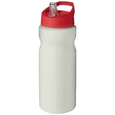 H2O ACTIVE® ECO BASE 650 ML SPOUT LID SPORTS BOTTLE in Ivory White & Red