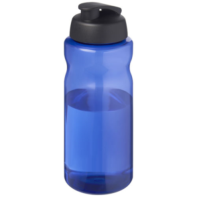 H2O ACTIVE® ECO BIG BASE 1 LITRE FLIP LID SPORTS BOTTLE in Blue & Solid Black