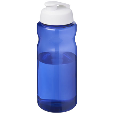 H2O ACTIVE® ECO BIG BASE 1 LITRE FLIP LID SPORTS BOTTLE in Blue & White