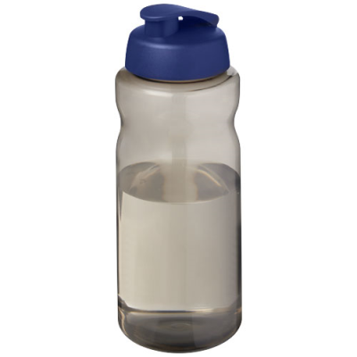 H2O ACTIVE® ECO BIG BASE 1 LITRE FLIP LID SPORTS BOTTLE in Charcoal & Blue