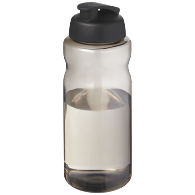 H2O ACTIVE® ECO BIG BASE 1 LITRE FLIP LID SPORTS BOTTLE in Charcoal & Solid Black