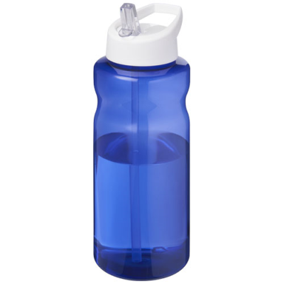 H2O ACTIVE® ECO BIG BASE 1 LITRE SPOUT LID SPORTS BOTTLE in Blue & White