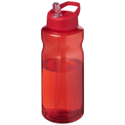 H2O ACTIVE® ECO BIG BASE 1 LITRE SPOUT LID SPORTS BOTTLE in Red & Red