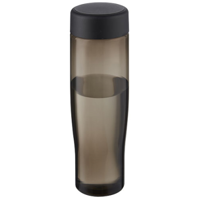 H2O ACTIVE® ECO TEMPO 700 ML SCREW CAP WATER BOTTLE in Solid Black & Charcoal