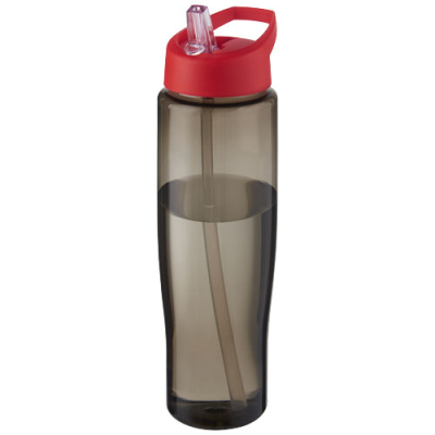 H2O ACTIVE® ECO TEMPO 700 ML SPOUT LID SPORTS BOTTLE in Red & Charcoal