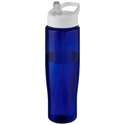 H2O ACTIVE® ECO TEMPO 700 ML SPOUT LID SPORTS BOTTLE in White & Blue