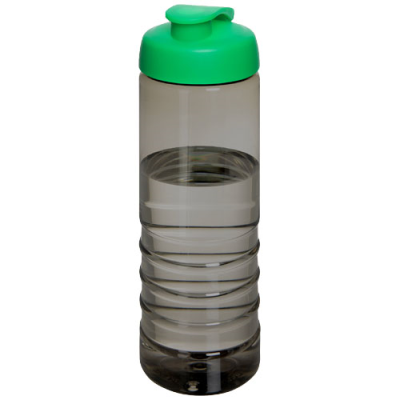 H2O ACTIVE® ECO TREBLE 750 ML FLIP LID SPORTS BOTTLE in Charcoal & Green